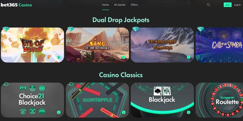 Bet365 games for big jackpots 
